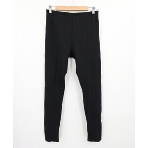 Acne Studios Pants Black Zipper Leggings Slim Fitted Front Seam High Rise 40